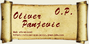 Oliver Panjević vizit kartica